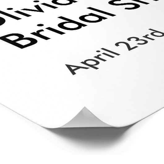 Black Bow She's Tying the Knot Bridal Shower  ポスター (角)