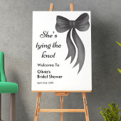 Black Bow She's Tying the Knot Bridal Shower  ポスター