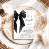 Black Bow She's Tying The Knot Bridal Shower 招待状