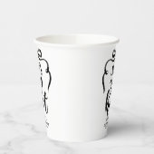 Black Bow She's Tying the Knot Bridal Shower 紙コップ (左)