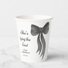 Black Bow She's Tying the Knot Bridal Shower 紙コップ