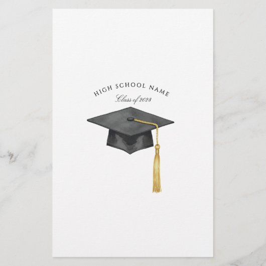 Black Bow Tassel Graduation Advice and Wishes Card (裏面)