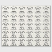 Black Bow Tying Up Her Thirties 40th Birthday ラッピングペーパー (フラット)