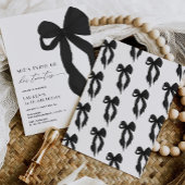 Black Bow Tying Up Her Twenties 30th Birthday 招待状