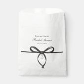 Black Bow With Pearl Old Money Style Bridal Shower フェイバーバッグ (正面)