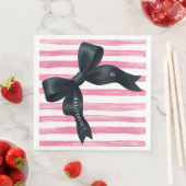 Black Bow with Pink White Stripe Birthday (インサイチュ)