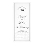Black branch Old Money wedding program ラックカード (正面)