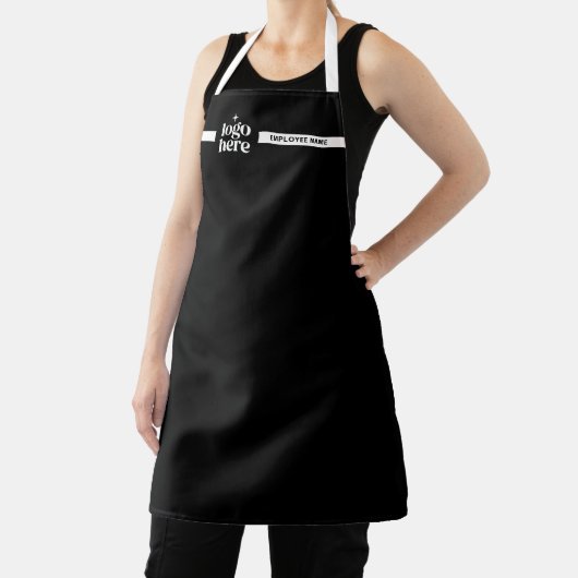Black  Branded Employee Name Logo エプロン (インサイチュ)
