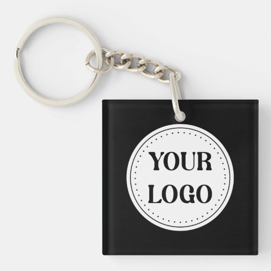 Black Branded Logo | 企業向けビジネス会社Ba キーホルダー (正面)