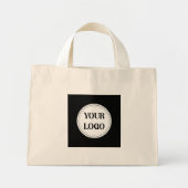 Black Branded Logo | 企業向けビジネス会社Ba ミニトートバッグ (正面)