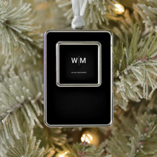 Black Branded Logo | Corporate Business Company シルバープレートフレームオーナメント