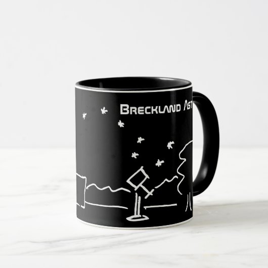 Black Breckland Astro Mug (with text) マグカップ (正面右)