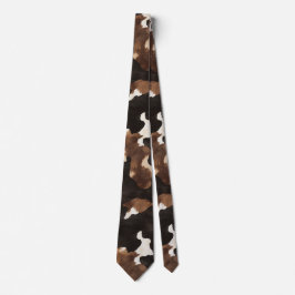 Black Brown Cream Cow Print ネクタイ