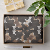 Black Brown Cream Cow Print Birthday 薄葉紙 (ギフト)