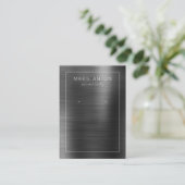 Black Brushed Metal Framed Earring Display Card 名刺 (スタンド正面)