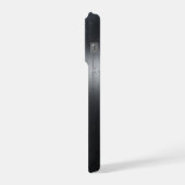 Black Brushed Metal Texture iPhone 15 Pro case iPhoneケース (左側面)