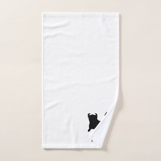 Black Bull Design Monogrammed バスタオルセット (ハンドタオル)