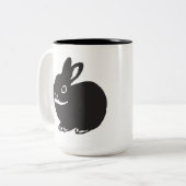 Black bunnys' mug cup ツートーンマグカップ (正面左)