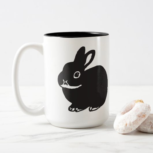 Black bunnys' mug cup ツートーンマグカップ (ドーナツ)