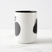 Black bunnys' mug cup ツートーンマグカップ (中央)