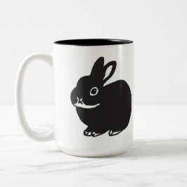 Black bunnys' mug cup ツートーンマグカップ