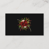 Black Burgundyフローラボホ結婚さんのWebサイトRSVP エンクロージャーカード (裏面)