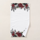 Black Burgundy Goth Flower Rose Bath Halloween バスタオルセット (ハンドタオル)