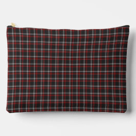 Black Burgundy Plaid Classic Pattern アクセサリーポーチ