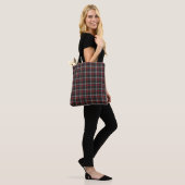 Black Burgundy White Plaid Classic Tote Bag トートバッグ (モデル)