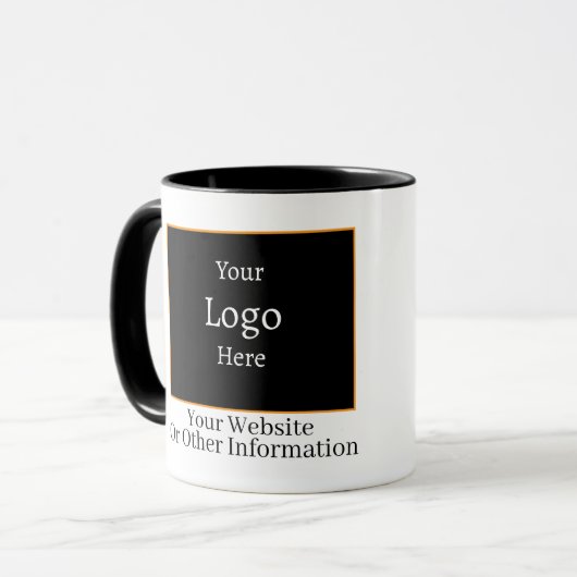 Black Business Branded Mug マグカップ (正面左)