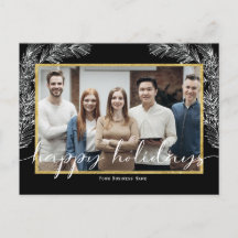 Black Business Happy Holidayはがき（写真つき）