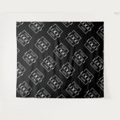 Black Business Logo Pattern Trade Show Backdrop タペストリー (正面(横))