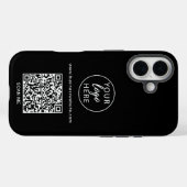 Black Business Logo QRコード Case-Mate iPhoneケース (裏面 (横))