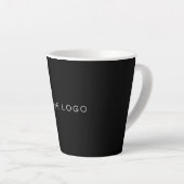 Black business logo rectangular カフェラテマグ (右アングル)