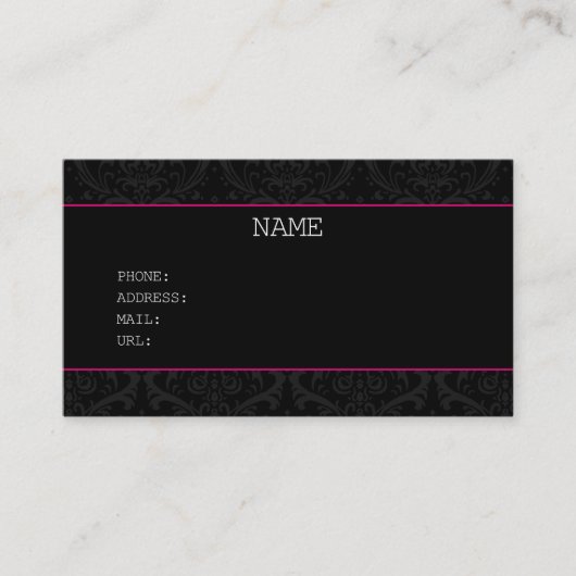 BLACK BUSINESSCARD 名刺 (正面)
