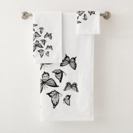 "Black Butterfly" Bath Towell Set バスタオルセット