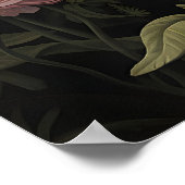 Black Butterfly In Dark Flower Garden, Moody Moth ポスター (角)