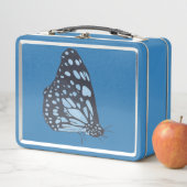 Black butterfly with blue spots, metal lunch boxes メタルランチボックス (インサイチュ)