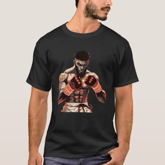 Black Cage Fighter Unleash your Beast with MMA Tシャツ (正面)