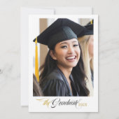 Black Calligraphy Custom Photo 招待状 (裏面)