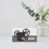 Black camera and QR code film maker 名刺 (スタンド正面)
