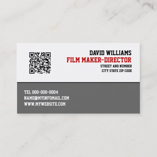 Black camera and QR code film maker  名刺 (裏面)