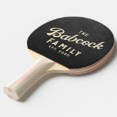 Black Canvas Retro Family Name & Year 卓球ラケット (正面アングル)