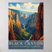 Black Canyon National Park  – Colorado Scenic ポスター (正面)
