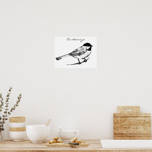 Black-capped Chickadee Thunder_Cove ポスター (キッチン)