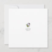 Black Capped Chickadee Watercolour カード (裏面)