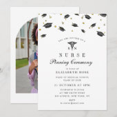 Black caps nurse pinning ceremony 招待状 (正面/裏面)