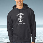 Black Captain Boat Nautical Anchor Ship  パーカ