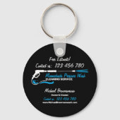 Black Car Detail Pressure Power Washing キーホルダー (裏面)