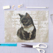 Black Cat金ゴールドフランスのスクリプト金ゴールドフレームヴィンテージ 薄葉紙 (クラフト)